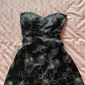Floral Strapless White House Black Market Dress